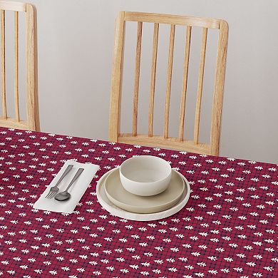 Round Tablecloth, 100% Polyester, 90" Round, Holiday Woodland Plaid