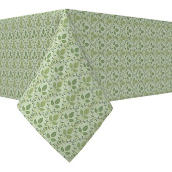 Rectangular Tablecloth, 100% Cotton, 52x104", Stamped Maple Leaves
