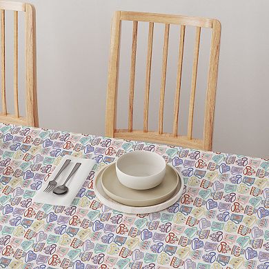 Round Tablecloth, 100% Polyester, 60" Round, Abstract Mugs