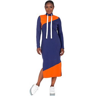 Wanda Athleisure Drawstring Turtleneck Midi Dress