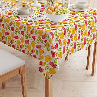 Rectangular Tablecloth, 100% Cotton, 60x120", Summer Fruit Pops