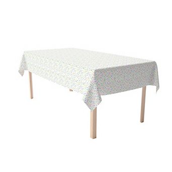 Rectangular Tablecloth, 100% Cotton, 52x84", Sprinkles on White
