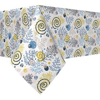 Rectangular Tablecloth, 100% Polyester, 60x84", Winter Swirls and Twirls