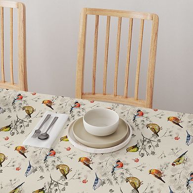 Rectangular Tablecloth, 100% Cotton, 60x84", Bird Watch