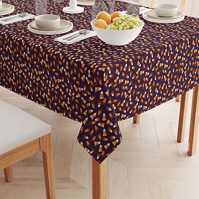 Square Tablecloth, 100% Polyester, 60x60", 3D Candy Corn