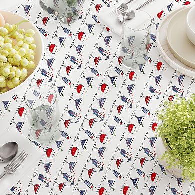Square Tablecloth, 100% Polyester, 54x54", Cocktails in Hand