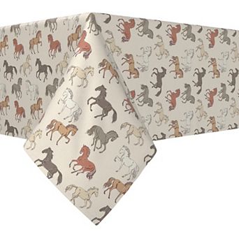 Rectangular Tablecloth, 100% Cotton, 60x104", Wild Horses