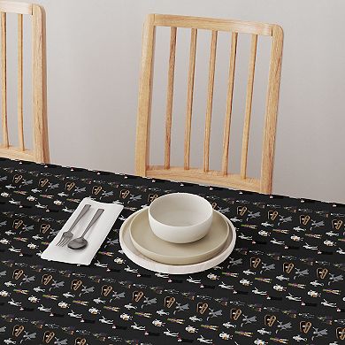 Square Tablecloth, 100% Polyester, 54x54", Halloween Usual Characters