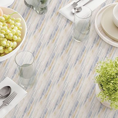 Rectangular Tablecloth, 100% Cotton, 60x104", Natural Brush Stroke