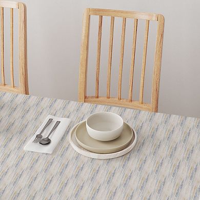 Rectangular Tablecloth, 100% Cotton, 60x104", Natural Brush Stroke