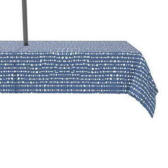 Water Repellent, Outdoor, 100% Polyester, 60x84", Dots in Stripes