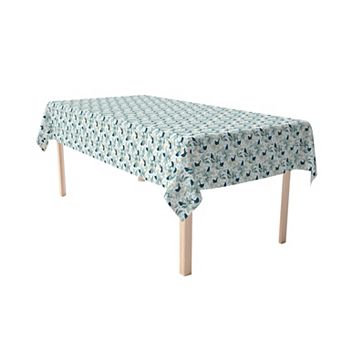 Rectangular Tablecloth, 100% Cotton, 52x84", Fig Trees & Birds