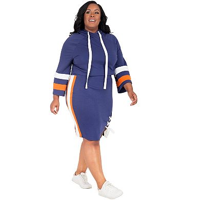 Plus Size Wilma Lace-Up Split Athleisure Knee-Length Skirt