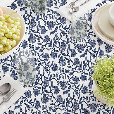 Square Tablecloth, 100% Cotton, 52x52", Floral 182
