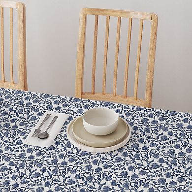 Square Tablecloth, 100% Cotton, 52x52", Floral 182