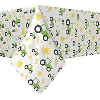 Square Tablecloth, 100% Polyester, 54x54", Tractors on the Farm
