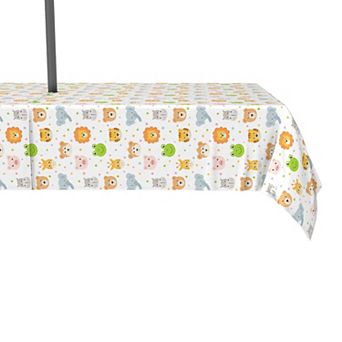 Water Repellent, Outdoor, 100% Polyester, 60x104", Cheerful Animal icons