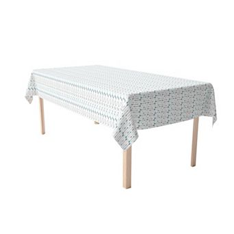 Rectangular Tablecloth, 100% Cotton, 60x104", Grey & Blue Arrows