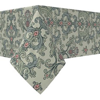 Rectangular Tablecloth, 100% Cotton, 60x84", Floral 11