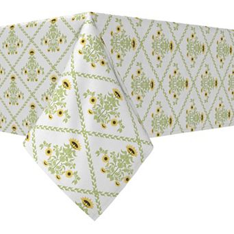 Rectangular Tablecloth, 100% Cotton, 52x120", Floral 113