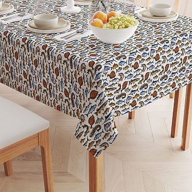 Rectangular Tablecloth, 100% Cotton, 60x120", Fresh Catch