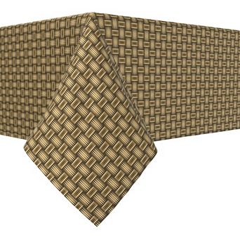 Square Tablecloth, 100% Polyester, 54x54", Wicker Wood Carving