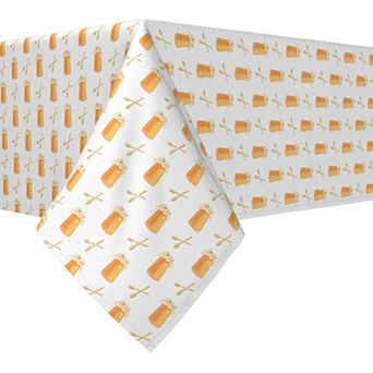 Rectangular Tablecloth, 100% Cotton, 60x120", Honey Jar Design