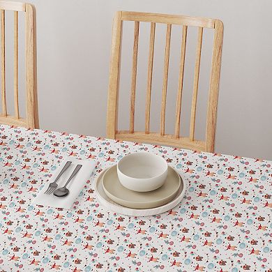 Square Tablecloth, 100% Cotton, 52x52", Circus Time
