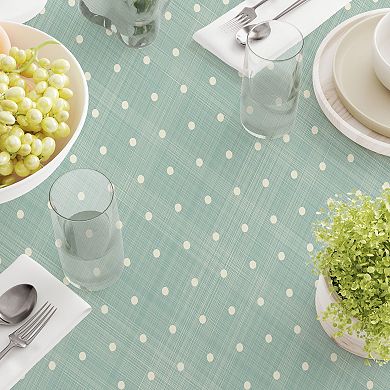 Rectangular Tablecloth, 100% Cotton, 52x104", Textured Dots