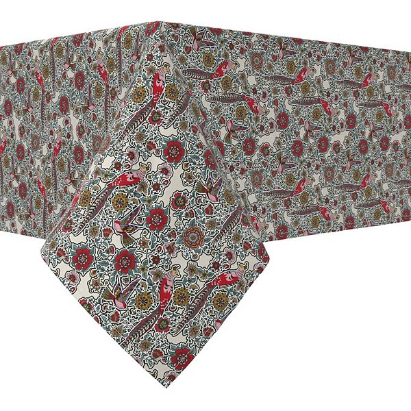 Rectangular Tablecloth, 100 Cotton, 60x120", Floral 42