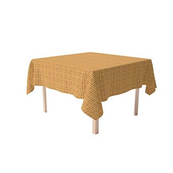 Square Tablecloth, 100% Polyester, 70x70", Bam boo Cane Wicker