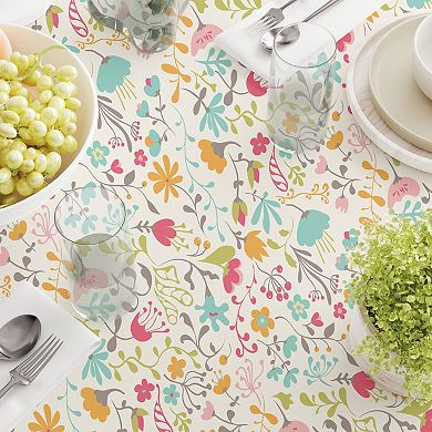 Square Tablecloth, 100% Polyester, 70x70", Blooming Springs