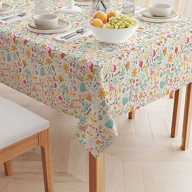 Square Tablecloth, 100% Polyester, 70x70", Blooming Springs
