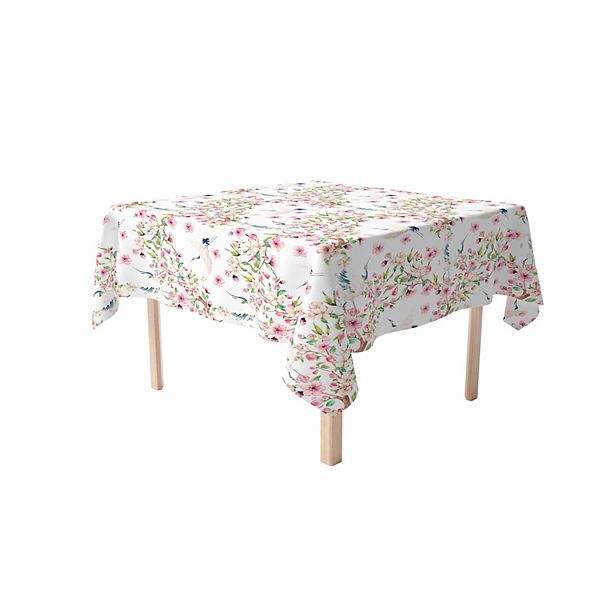 Square Table Cloth - Bunga Raya Pink