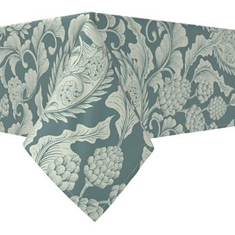 Square Tablecloth, 100% Cotton, 52x52", Floral 176