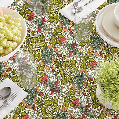 Rectangular Tablecloth, 100% Cotton, 60x104", Floral 38