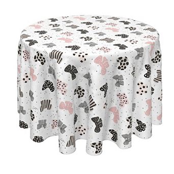 Round Tablecloth, 100% Polyester, 60" Round, Patterned Bows