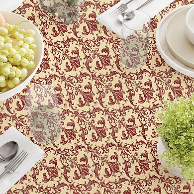 Square Tablecloth, 100% Cotton, 52x52", Floral 159