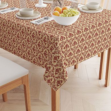 Square Tablecloth, 100% Cotton, 52x52", Floral 159