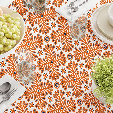 Square Tablecloth, 100% Cotton, 52x52", Floral 167