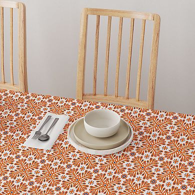 Square Tablecloth, 100% Cotton, 52x52", Floral 167