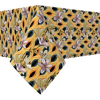 Rectangular Tablecloth, 100% Cotton, 52x120", Floral 97