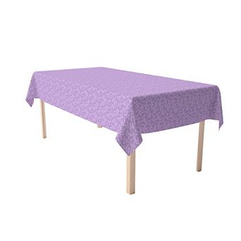 Rectangular Tablecloth, 100% Cotton, 60x104", Purple Vines