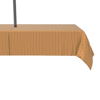 Water Repellent, Outdoor, 100% Polyester, 60x104", Criss Cross Bark Wicker