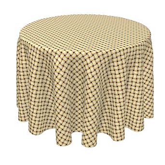 Round Tablecloth, 100% Polyester, 60" Round, Apple Pie Weave Wicker