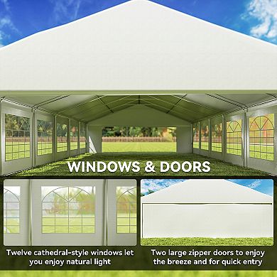 Outsunny 23ft x 39' Heavy-duty Large Wedding Tent with Sidewalls
