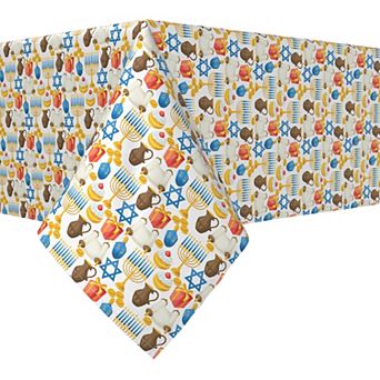 Square Tablecloth, 100% Polyester, 54x54", Menorah Memories