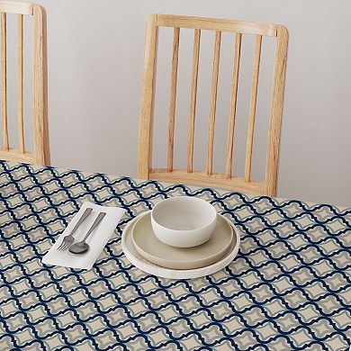 Rectangular Tablecloth, 100% Polyester, 60x120", Blue Diamond Ogee