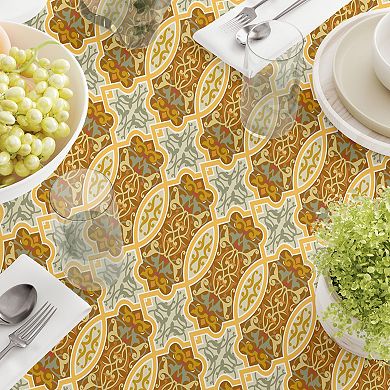 Square Tablecloth, 100% Cotton, 52x52", Floral 111