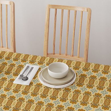 Square Tablecloth, 100% Cotton, 52x52", Floral 111